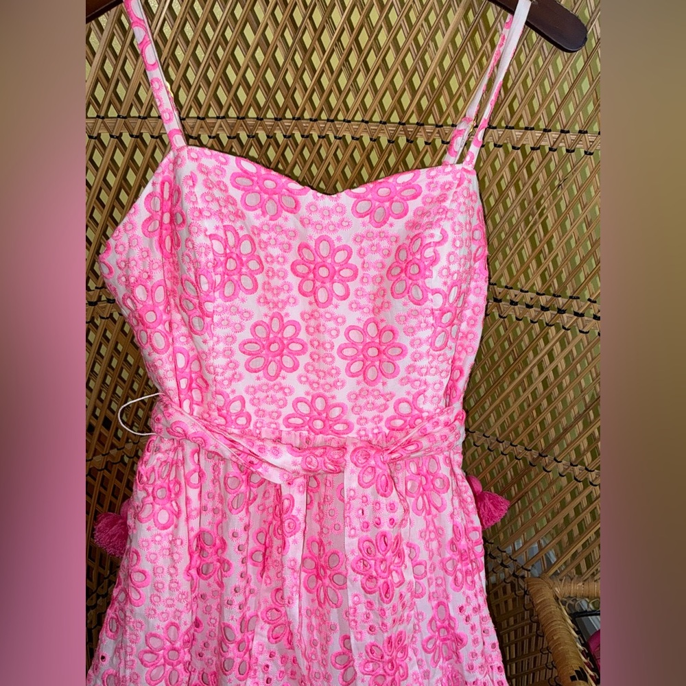Lilly Pulitzer NWT Kyla Maxi Dress Lilly’s Coral Garden Eyelet Size 12,14 - Picture 12 of 16